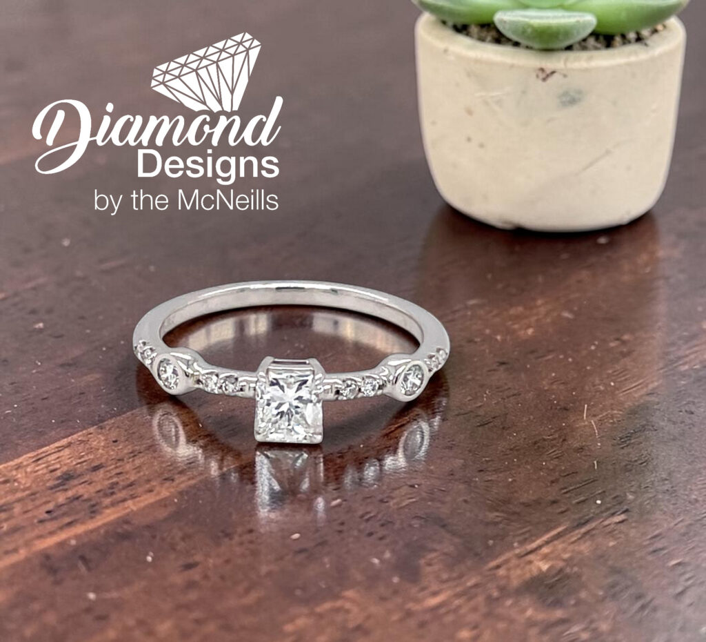 Silver Cushion Cut Ring
