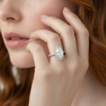 Marquise Halo Engagement Ring thumbnail 2