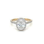 Oval Halo Engagement Ring thumbnail 1