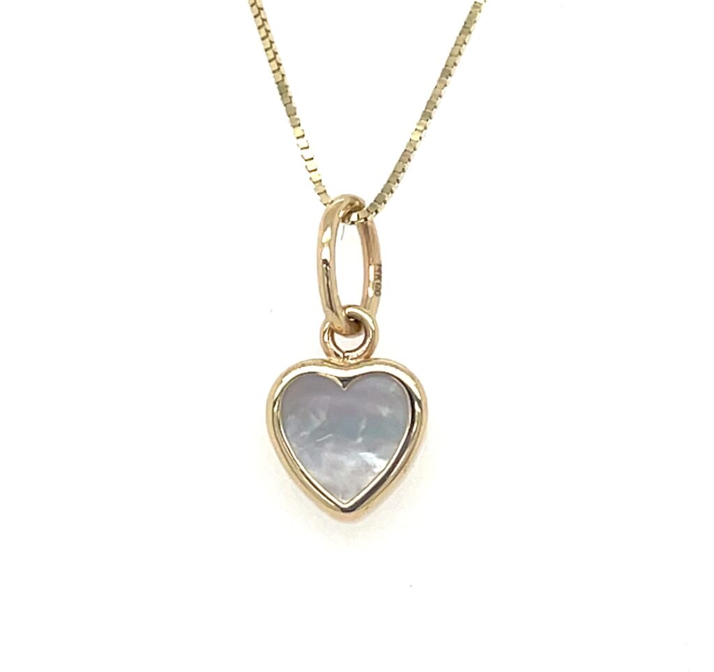 Mother of Pearl Heart Pendant
