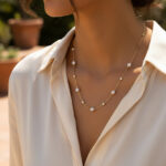Pearl & Diamond Station Necklace thumbnail 4
