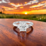 Radiant & Trapezoid Cut Engagement Ring thumbnail 3