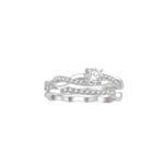 White Gold Round Diamond Bridal Set thumbnail 1