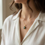 Green Tourmaline Solitaire Pendant thumbnail 2