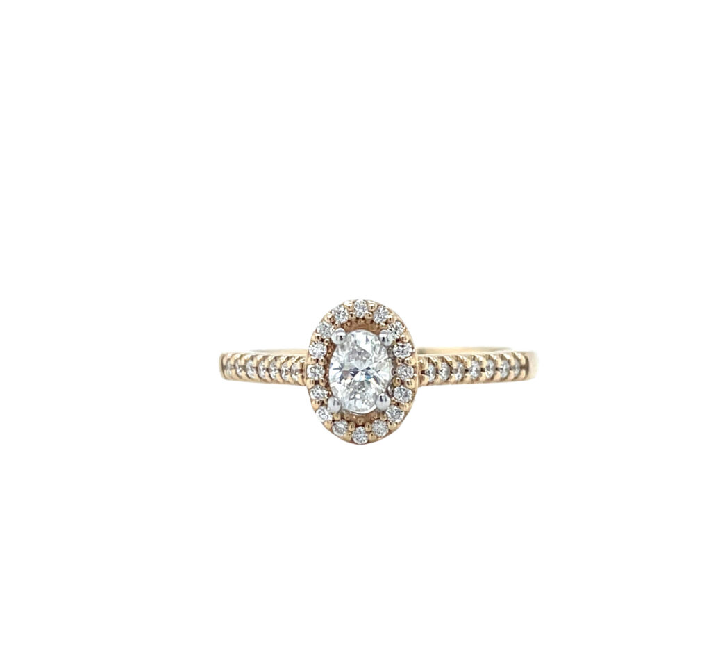 Oval Halo Engagement Ring
