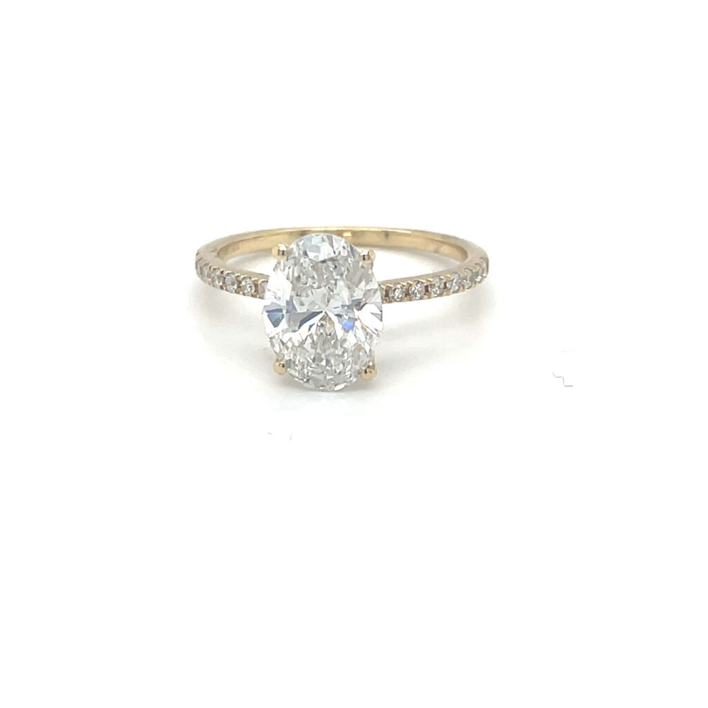 Oval & Round Diamond Engagement Ring