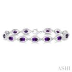 Amethyst & Diamond Bracelet thumbnail 1