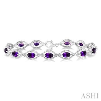 Amethyst & Diamond Bracelet