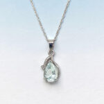 Aquamarine & Diamond Pendant thumbnail 3