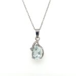 Aquamarine & Diamond Pendant thumbnail 1