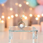 Opal & Diamond Circle Pendant thumbnail 3