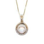 Opal & Diamond Circle Pendant thumbnail 1