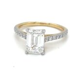 Emerald Cut Diamond Engagement Ring thumbnail 1