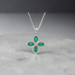 Emerald & Diamond Pendant thumbnail 2