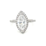 Marquise Halo Engagement Ring thumbnail 1