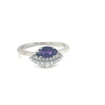 Marquise & Diamond Curved Ring thumbnail 1