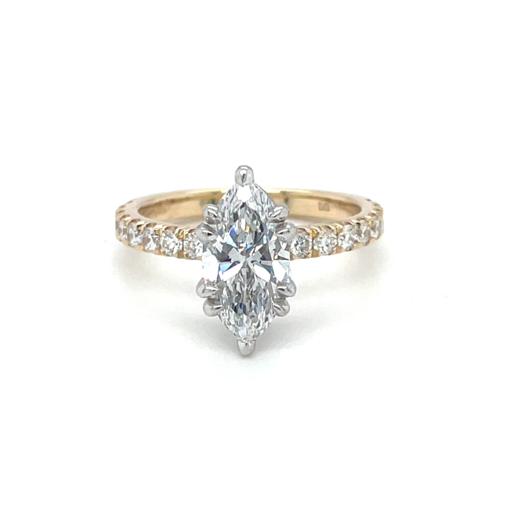 Marquise & Round Engagement Ring