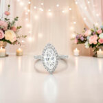 Marquise Halo Engagement Ring thumbnail 3