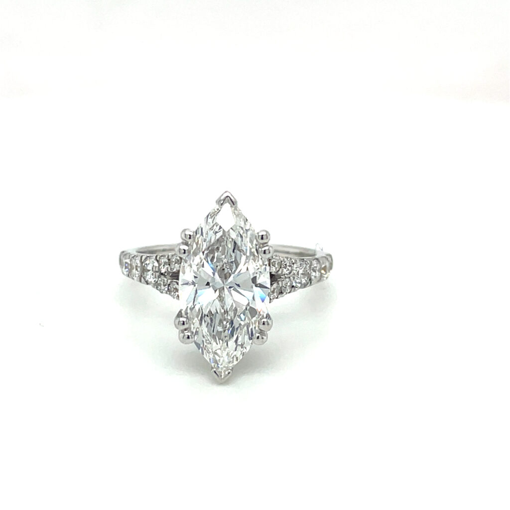 Marquise Split Shank Engagement Ring