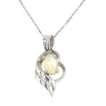 Opal & Diamond Pendant thumbnail 1