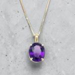 Oval Amethyst Pendant thumbnail 2