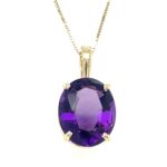 Oval Amethyst Pendant thumbnail 1