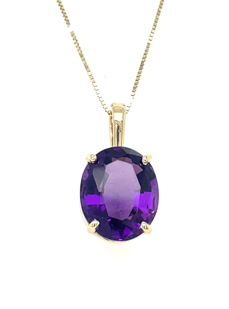 Oval Amethyst Pendant