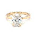 Oval Hidden Halo Engagement Ring thumbnail 1