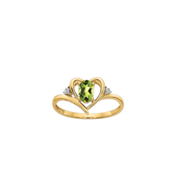 Peridot & Diamond Ring