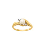 Pearl & Diamond Bypass Ring thumbnail 1