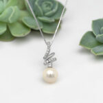 Pearl & Diamond Pendant thumbnail 2