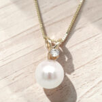 Pearl Pendant with Diamond Accent thumbnail 2