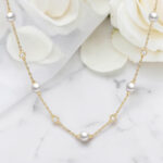 Pearl & Diamond Station Necklace thumbnail 2