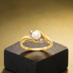 Pearl & Diamond Bypass Ring thumbnail 3