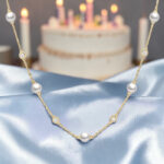 Pearl & Diamond Station Necklace thumbnail 3