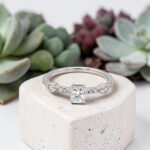 1/2 Ct Princess Cut Diamond Engagement Ring thumbnail 2