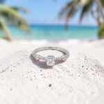 1/2 Ct Princess Cut Diamond Engagement Ring thumbnail 3