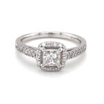 Princess Halo Engagement Ring thumbnail 1