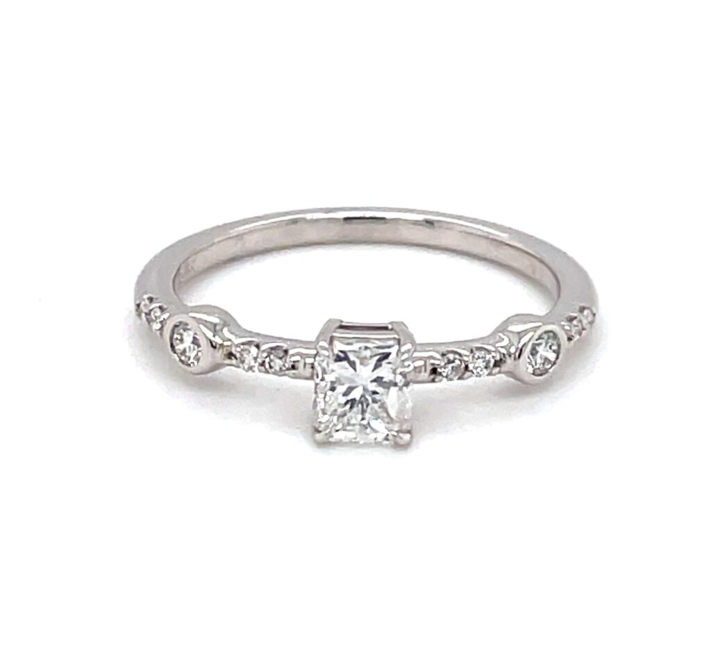 1/2 Ct Princess Cut Diamond Engagement Ring