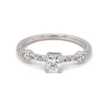 1/2 Ct Princess Cut Diamond Engagement Ring thumbnail 1