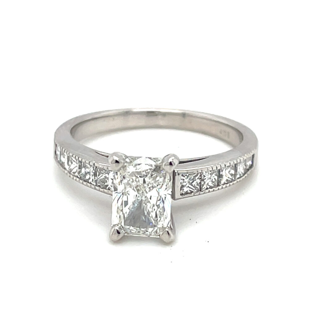 Radiant & Princess Cut Engagement Ring