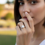 Twisted White Gold Engagement Ring thumbnail 4