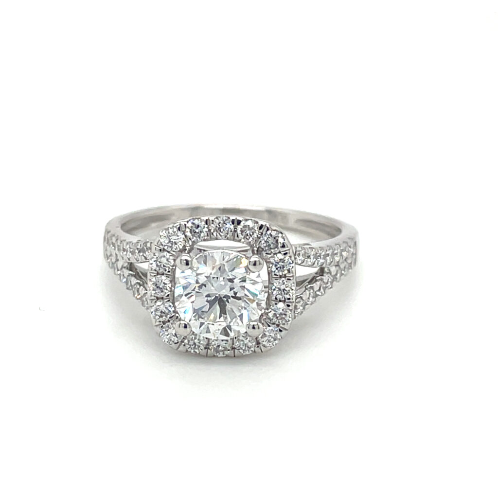 Round Halo Engagement Ring