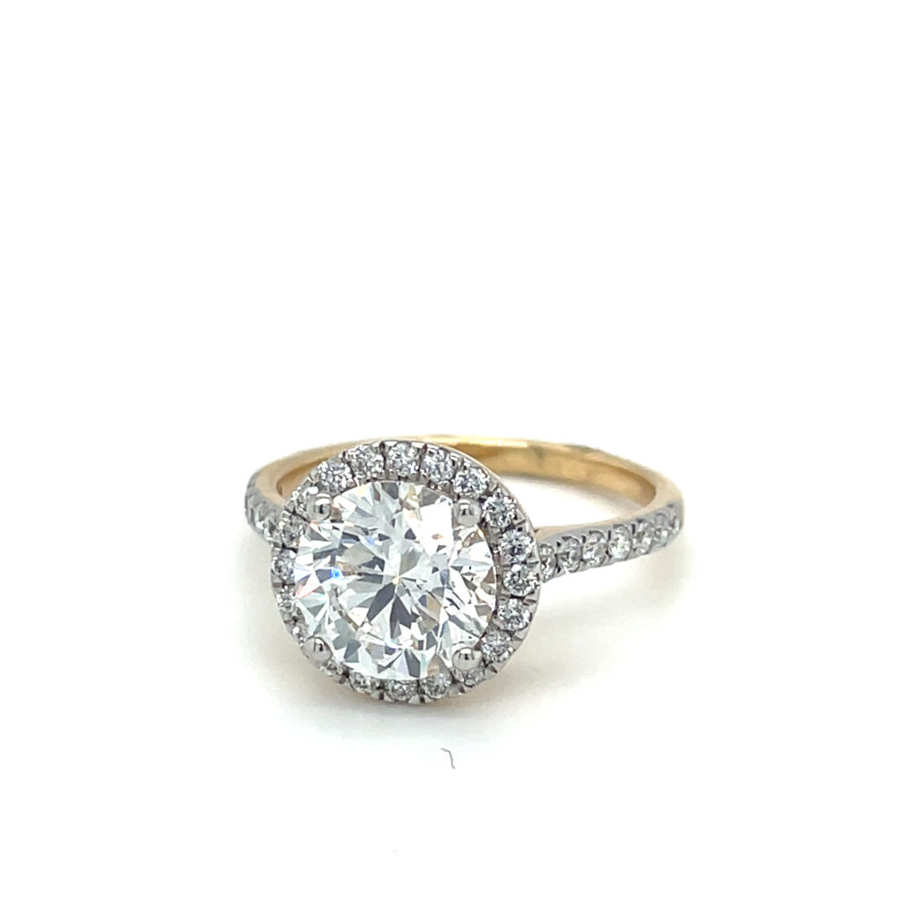 Round Halo Engagement Ring