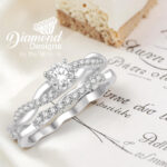 White Gold Round Diamond Bridal Set thumbnail 4