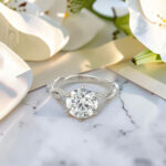 Twisted White Gold Engagement Ring thumbnail 3