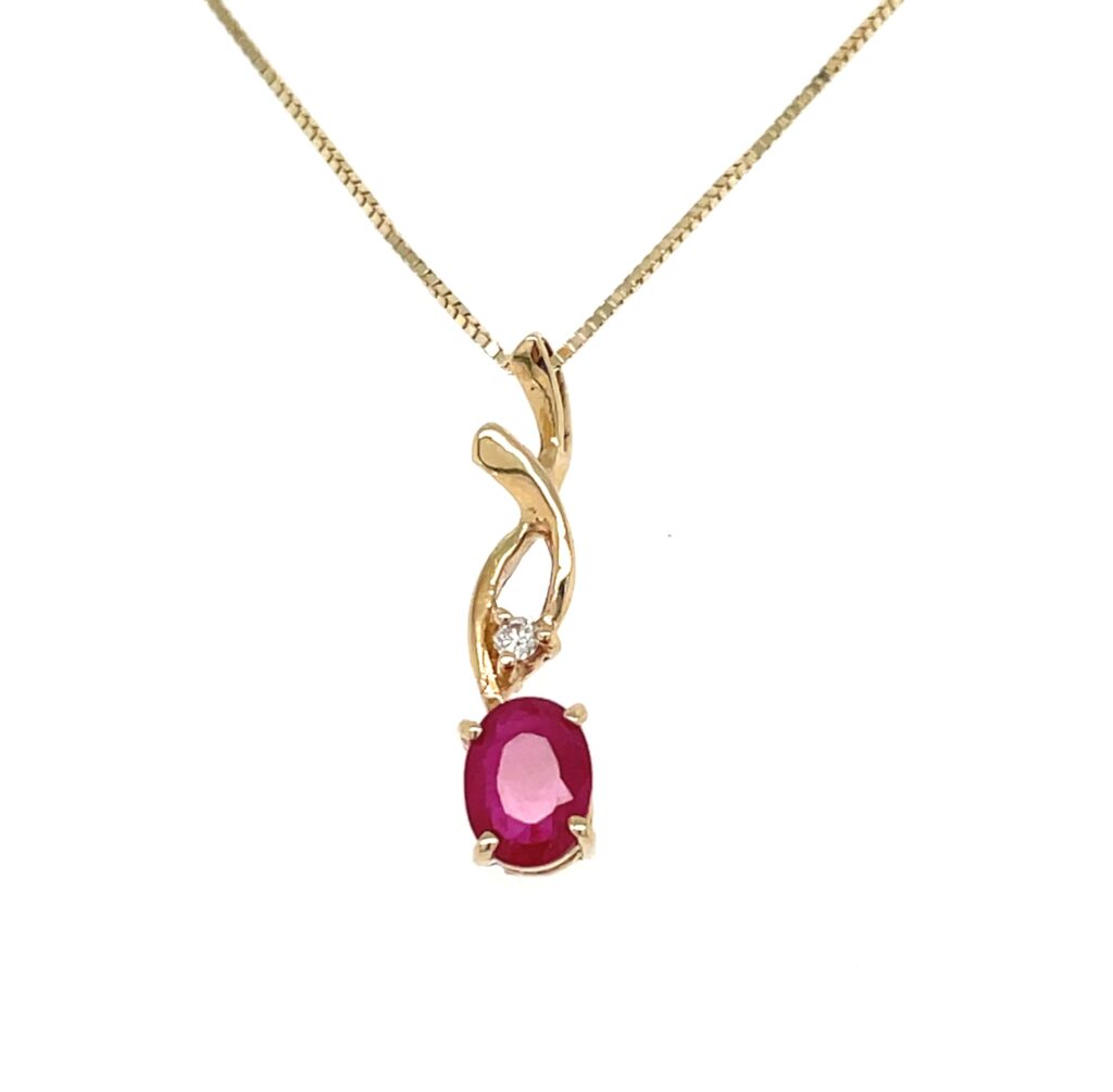 Ruby Twist Pendant