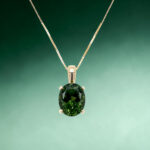 Green Tourmaline Solitaire Pendant thumbnail 3