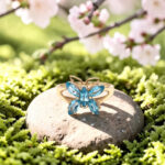 Blue Topaz Butterfly Ring thumbnail 2