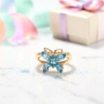 Blue Topaz Butterfly Ring thumbnail 3